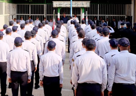 برگزاری صبحگاه نیروهای یگان حفاظت بندر شهید باهنر