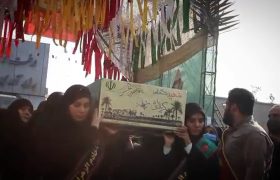 تشیع و تدفین شهید گمنام در دانشگاه فرهنگیان پردیس شهید بهشتی بندرعباس